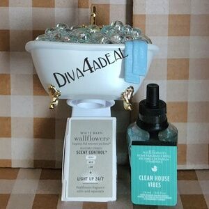 Bath & Body Works BUBBLE BATH Scent Control Nightlight Wallflower Plug + Refill